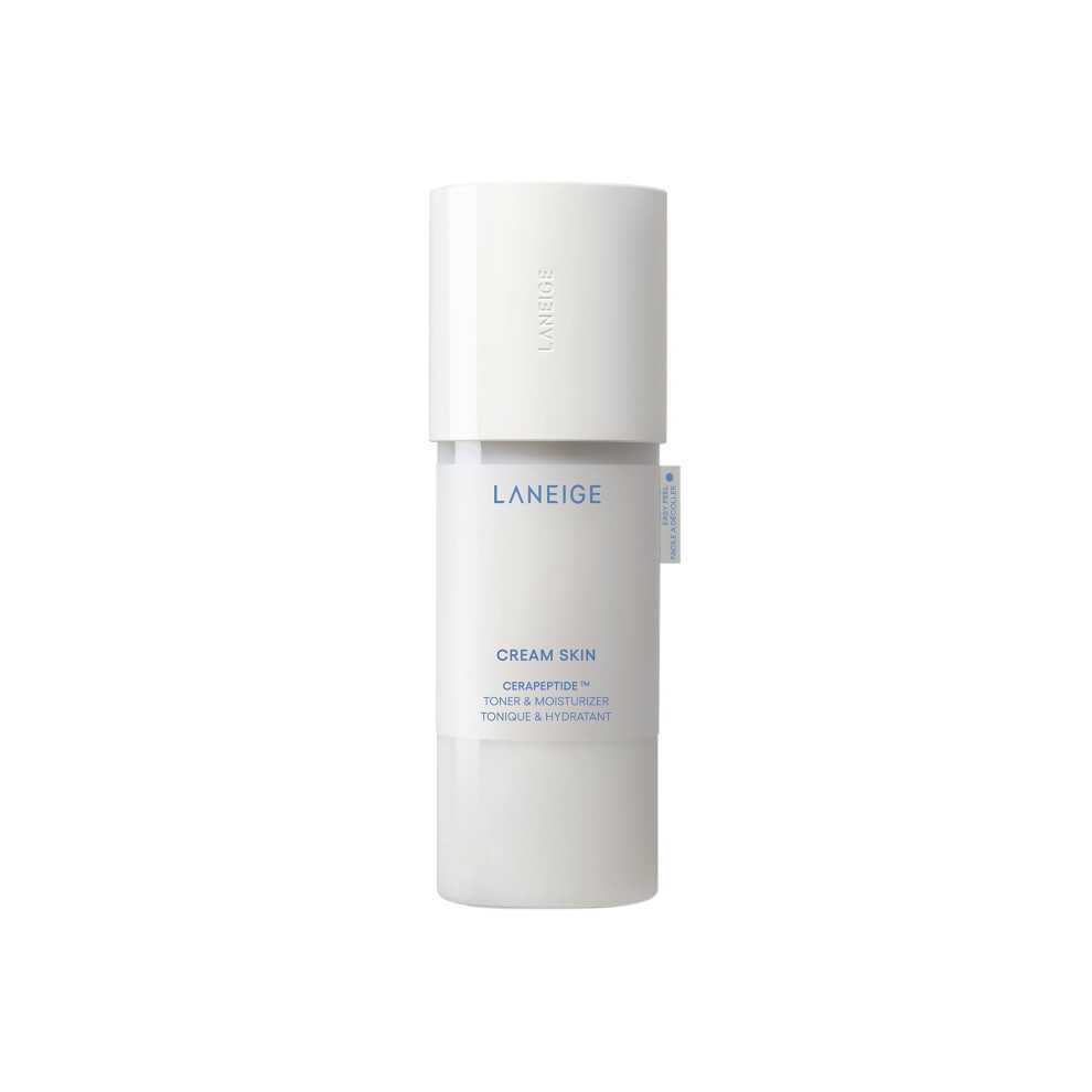 Laneige Skin Refillable Toner & Moisturizer With Ceramides And Peptides: Korean Milky Toner Amino Acid Nourish Hydrate Barrier-Boosting Cream