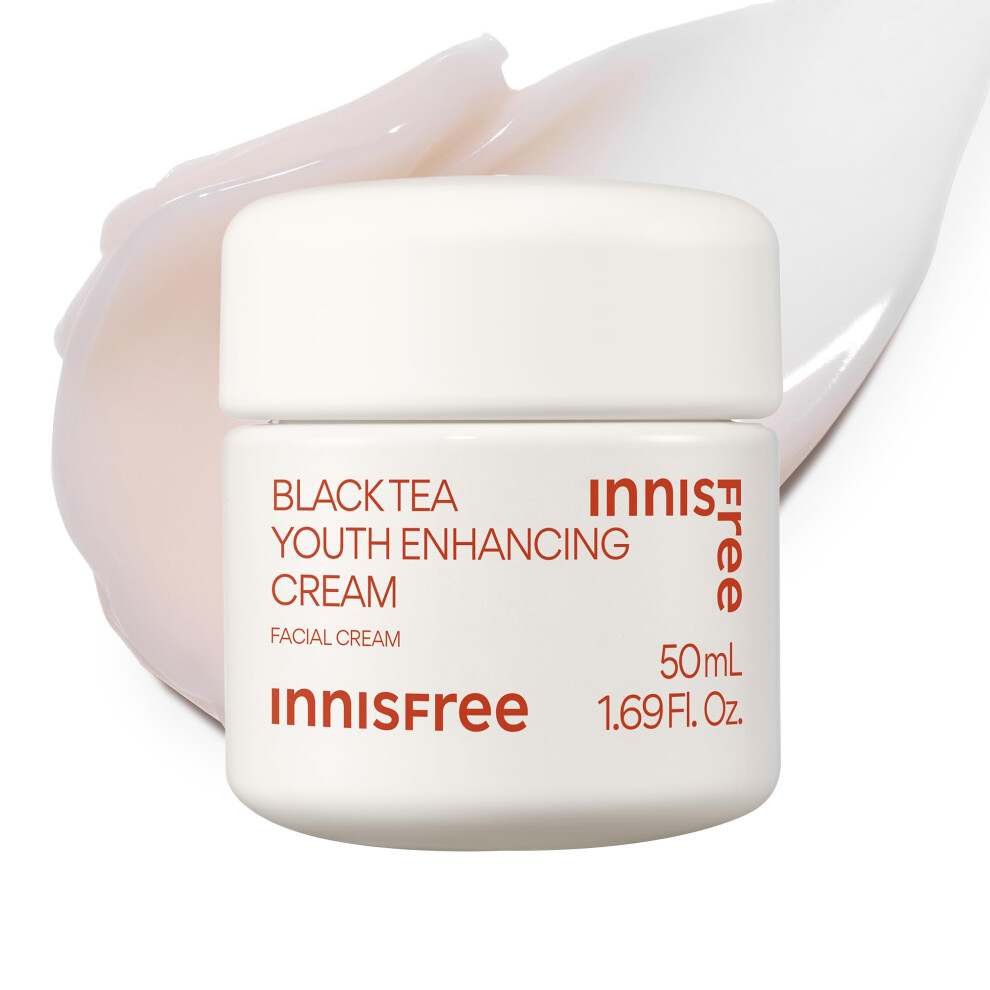 Innisfree Black/Cream Tea Youth Enhancing Korean Moisturizer With Hyaluronic Acid For Firming And Glow