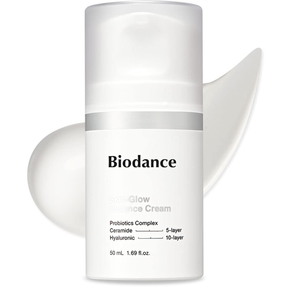 Biodance Cream Skin-Glow Essence | Korean Face & Hydrating Facial Moisturizer With Ceramides Probiotics Hyaluronic Acid For Face | 1.69 F