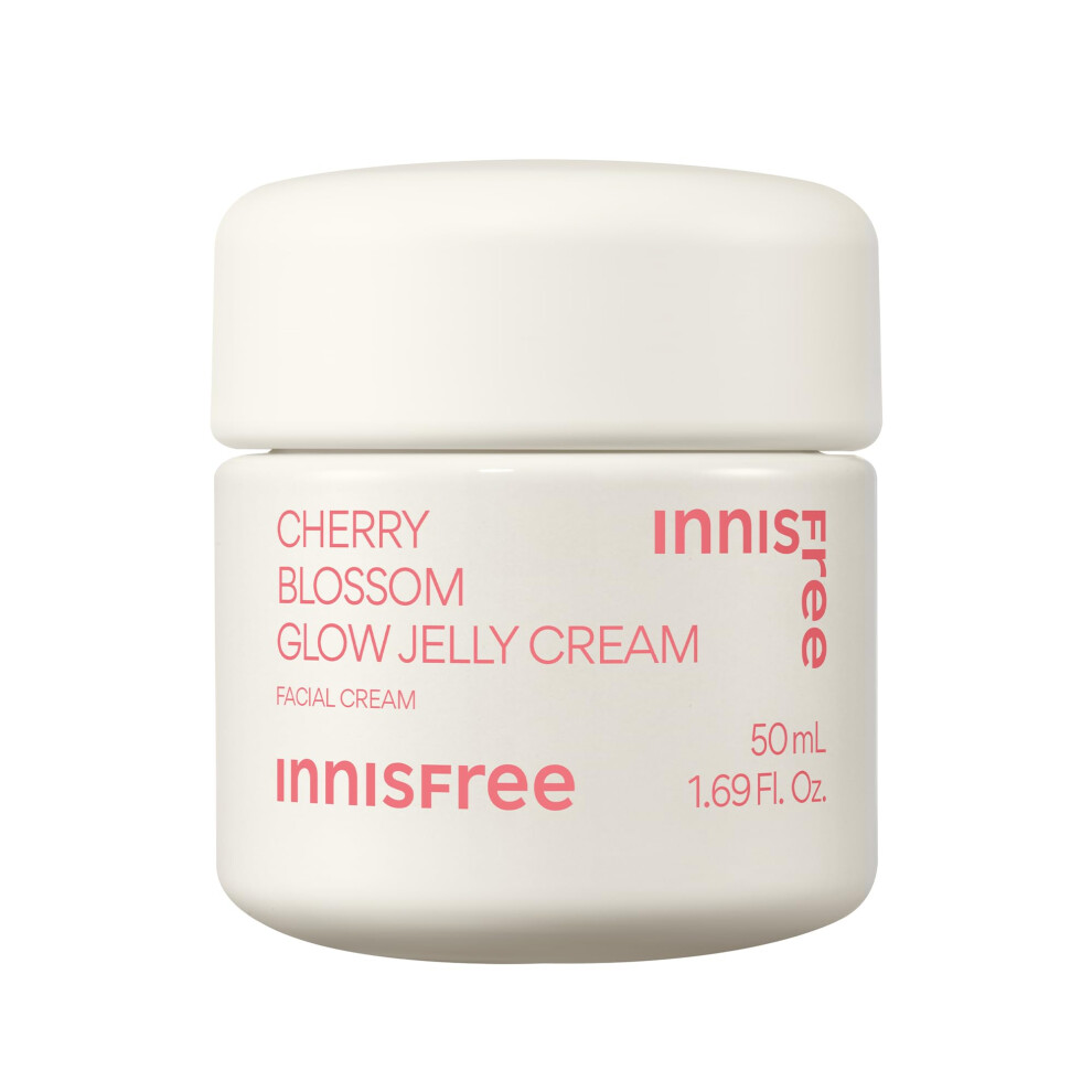 innisfree Cherry Blossom Glow Jelly Cream with Niacinamide for Smooth Glowing Skin Korean Skincare Hydrating Moisturizer