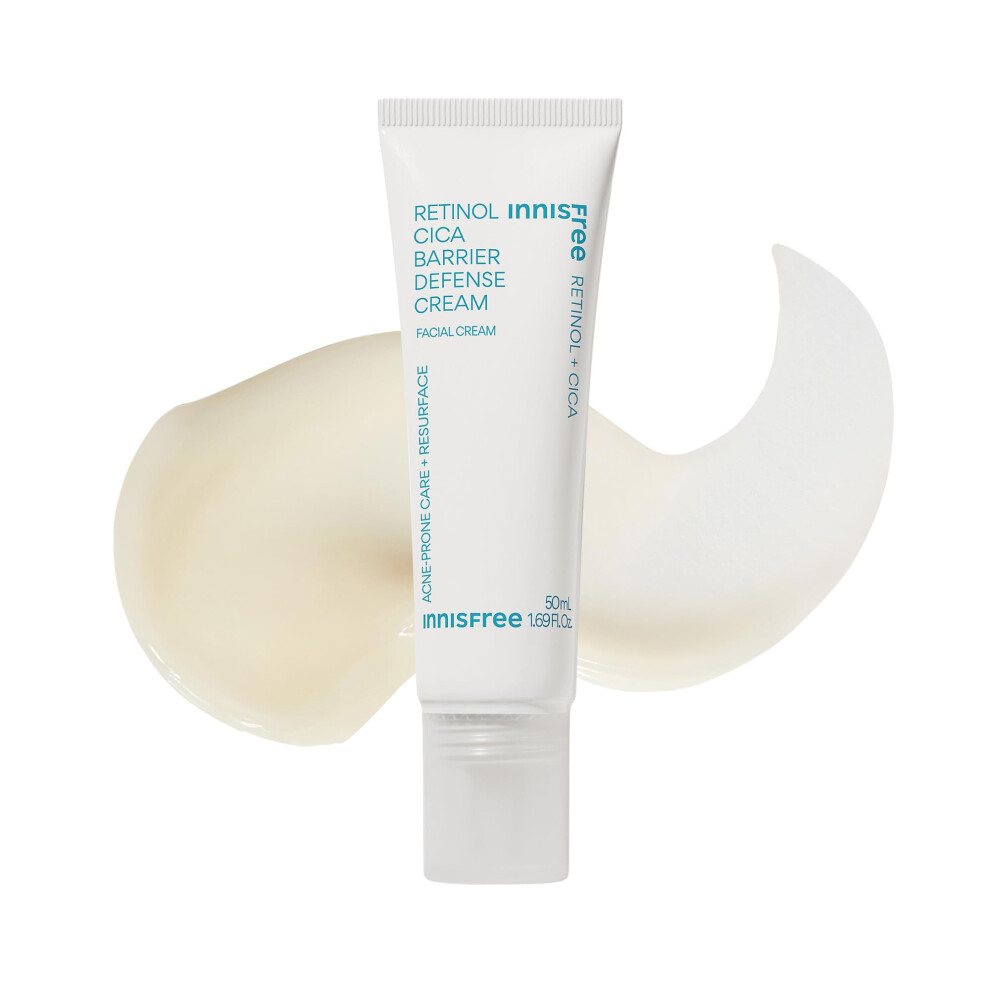 Innisfree Cream Retinol Cica Barrier Defense Calming Korean Face With Cica For Acne Prone Skin