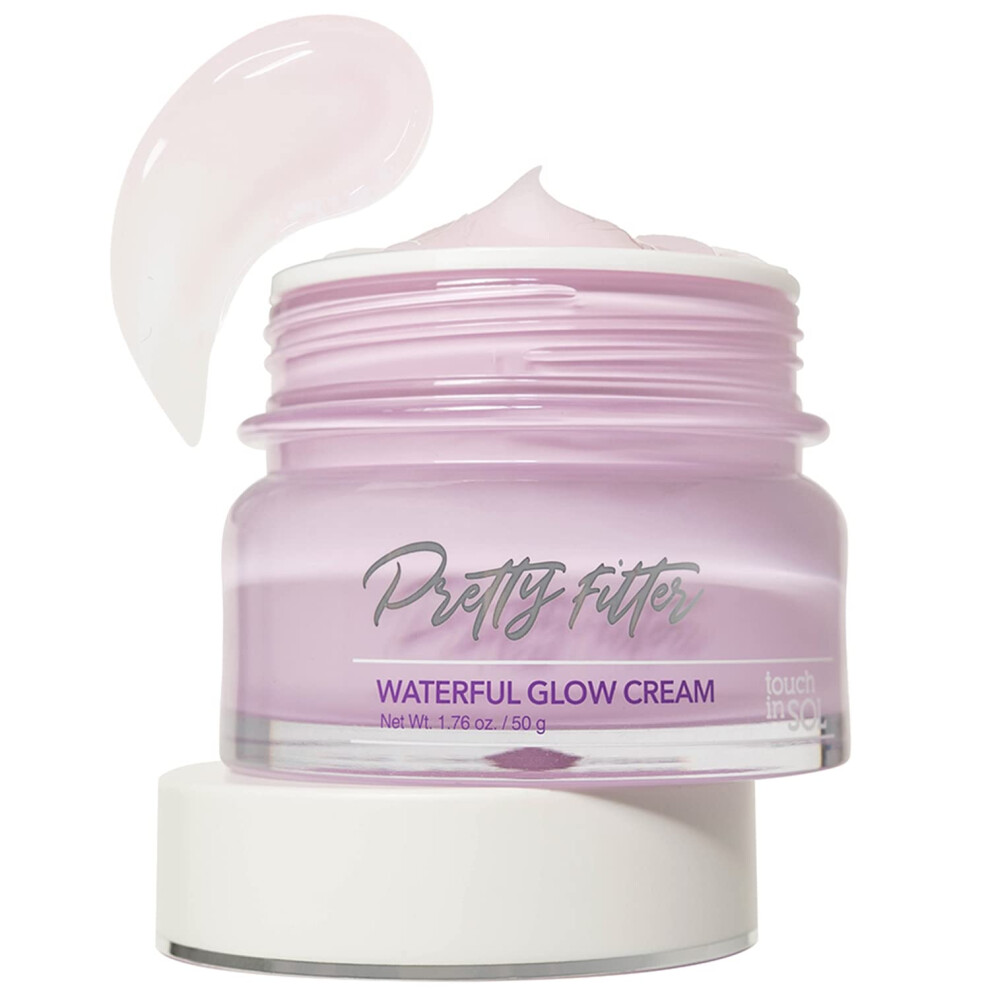 Touch In Sol Cream Hydrating Face Moisturizer Gel 1.76 Oz. - Plumped Up Lightweight Day And Night With Hyaluronic Acid And Collagen - Prett