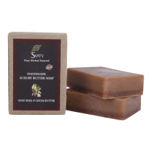 Sapone artigianale a mano SVATV con lenti naturali lenitive di latte di capra e burro di cacao per uomini e donne - bar esfoliante bar tradizionale a