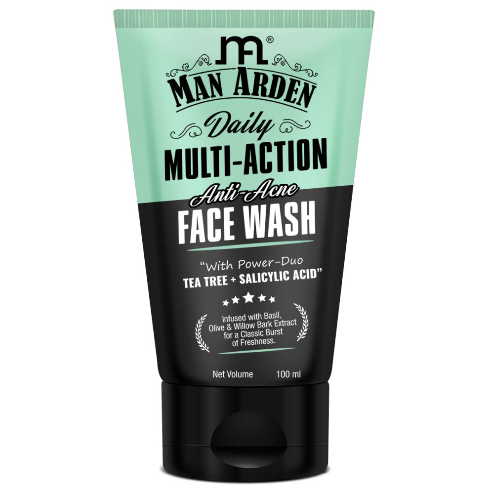 Homme Arden Daily Multi-action Anti-Acn    Anti Acn    lavage pour la peau grasse | Avec duo power duo pour une peau sujette     l'acn    100 ml