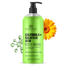 Botanic Hearth Calendula und Salicylsure Duschgel 16 fl oz | Verhindert Akne und Akne am Rcken. Entfernt abgestorbene Haut. Peeling-Duschgel fr Da
