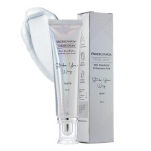 FACESCANADA Stroboskop-Creme Silber | mit Sheabutter und Hyaluronsure | Feuchtigkeitsspendendes und aufhellendes Make-up | fr strahlend feuchte H