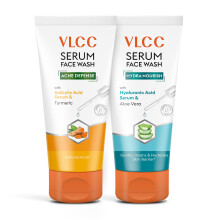 VLCC Serum AM+PM Combo Face Wash | Salicylsyra hjlper till att minska akne | Hyaluronsyra terfuktar hudbarriren | Ansiktsrengring morgon + na