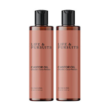 Bio-Rizinusl von Life & Pursuits, 200 ml (2er-Pack), 100 % reines, kaltgepresstes, hexanfreies Rizinusl fr Haut, Kopfhaut und Haare