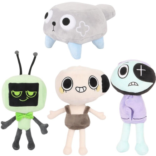 HXLAI Dandy's World Plush Set 4 Pcs Pebble Vee Shelly Astro Plushies ...
