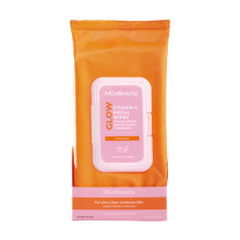 MCoBeauty C-vitamin Ansigtsservietter Blanding af C-vitamin, hyaluronsyre og antioxidanter Pakke med 25 servietter Vegan Cruelty Free Cosmetics