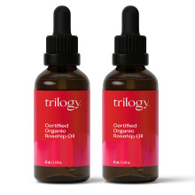 Trilogy Certified Organiczny olej z dzikiej rzy Duet Intensywne odzywianie Poprawia wyglad blizn Rozstepy Drobne linie i zmarszczki 1,5 uncji ka