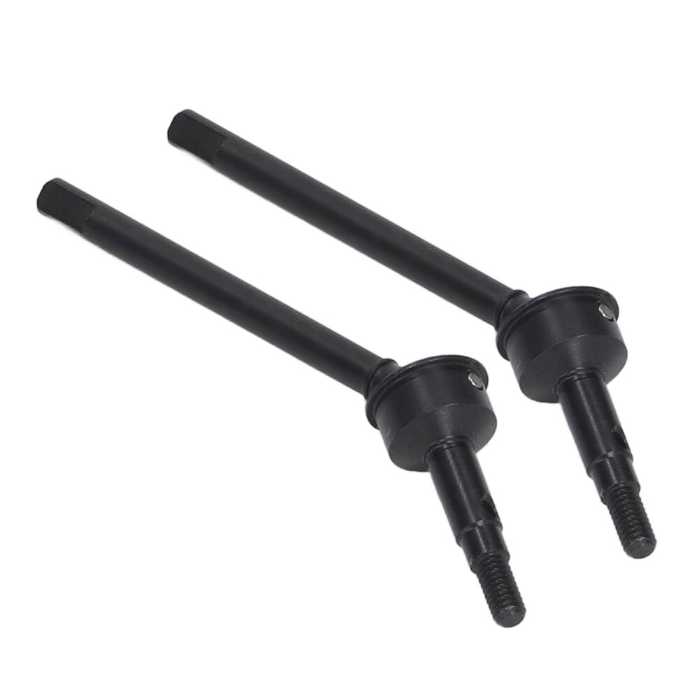 2Pcs Rc Front Axle Drive Shaft Efficient Power Steel Front Axle Cvd For Traxxas 1/18 Trx4m Rc Car Black 8721319230309