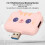 3-in-1 USB-Hub pink, USB 3.0 5 Gbit/s + 2x USB 2.0 7