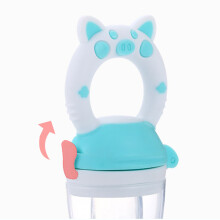 2pcs Baby Food Feeder Pacifier Blue Green Exercise Coordination Soft Silicone Baby Food Feeder for Home Use
