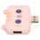 3-in-1 USB-Hub pink, USB 3.0 5 Gbit/s + 2x USB 2.0 15