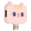 3-in-1 USB-Hub pink, USB 3.0 5 Gbit/s + 2x USB 2.0 8
