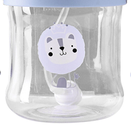 Gewichteter Strohhalm-Sippy-Becher 250 ml 16,5  6,5 cm Blau