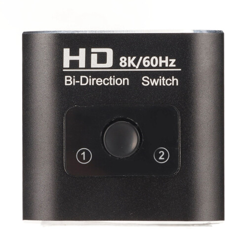 8K HDMI-Splitter-Switcher 2in1Out Aluminium 48Gbps 1