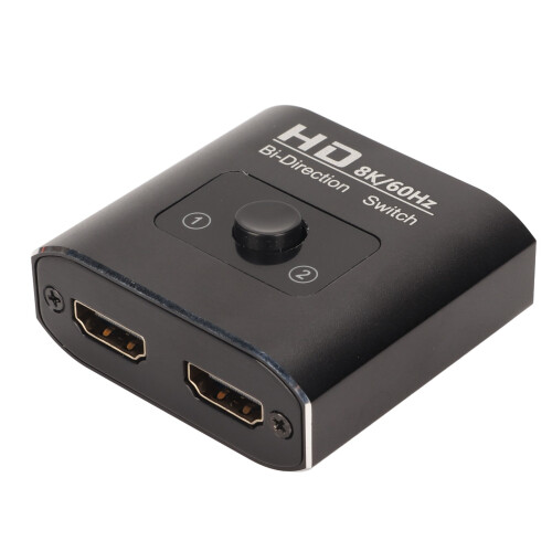 8K HDMI-Splitter-Switcher 2in1Out Aluminium 48Gbps