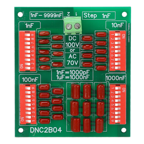 DNC2B04 1nF Step-Dekade programmierbarer Kondensator DIN-Schiene 1