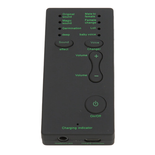 Stimmverzerrer 7 Modi ABS 300 mAh 3,5 mm USB Micro