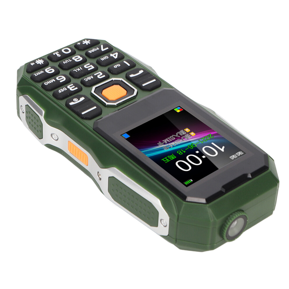 W2021 1.8 Inch Senior Cell Phone 5800Mah Mini Three Proof Mobile Phone With Large Horn For Elderly Army Green 4921319253399