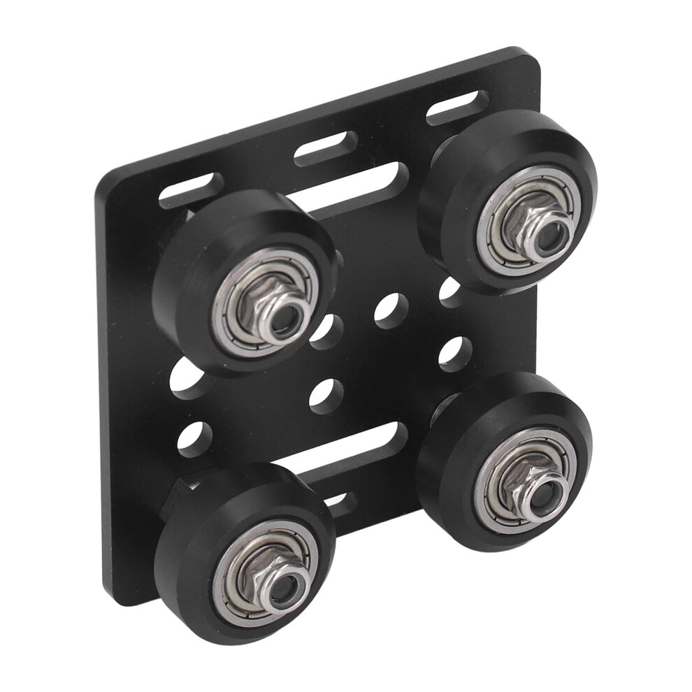 Aluminium Profile Pulley For V Slot Guide Rail Pulley 3D Printer Back Support Plate With 4 Pulleys 9311319250095