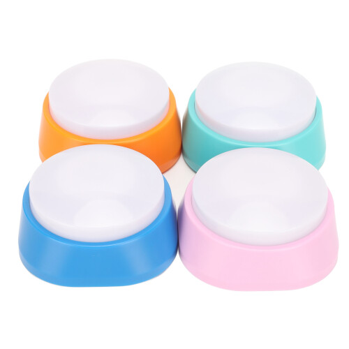 4 Stück 30s Sprachknopf kompakt Blau/Orange/Pink/Blau 1