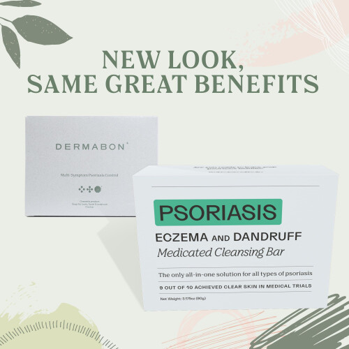 Dermabon Psoriasis, Dermatitis & Dandruff control soap bar with 2% coal tar as its active ingredient - 1 Pack 1