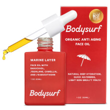 Bodysurf Organische Gezichtsolie, Hydraterende Olie met Squalane, Bakuchiol, Camellia, Duindoorn