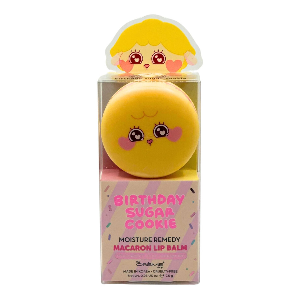 The Crme Shop Bubble Mates Macaron Lip Balm Korean Lip Balm With Hyaluronic Acid And Murumuru Butter - Birthday Sugar Cookie