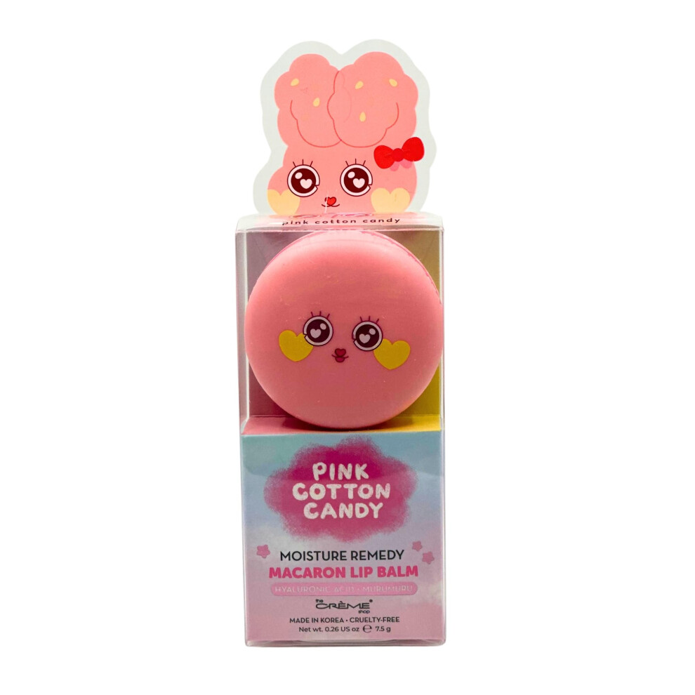 The Crme Shop Bubble Mates Macaron Lip Balm Korean Lip Balm With Hyaluronic Acid And Murumuru Butter - Pink Cotton Candy