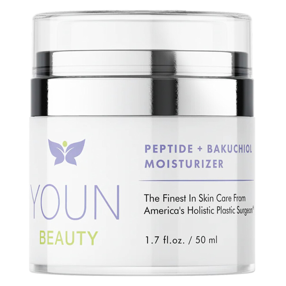 Youn Beauty Peptide + Bakuchiol Moisturizer By Holistic Dr. Anthony Youn - Paraben-Free Retinol-Alternative Face Moisturizer To Support Collagen