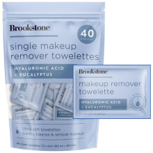 Brookstone individuelle makeupfjernerservietter - Ultrablde makeupfjernerservietter individuelt indpakket. Rens og fjern makeup 40 count makeups