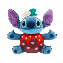 Disney Store Oficial de pelcia do Dia dos Namorados - Stitch Plush Chocolate Mergulhado em Morango Design Bordado Caractersticas Super Macio Pr