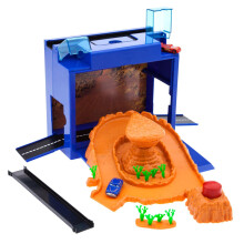 Disney Store Action Toys Pixar Car Play Set - Toolbox Case with Lightning McQueen & Doc Hudson Die Cast Cars, Launcher, Willys Butte, Track & More - I