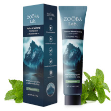 Dentifricio a fluoro naturale zooba con idrossiapatite che rimprovera vegano argilla di bentonite di bentonite - denti sensibili - medico raccomandat