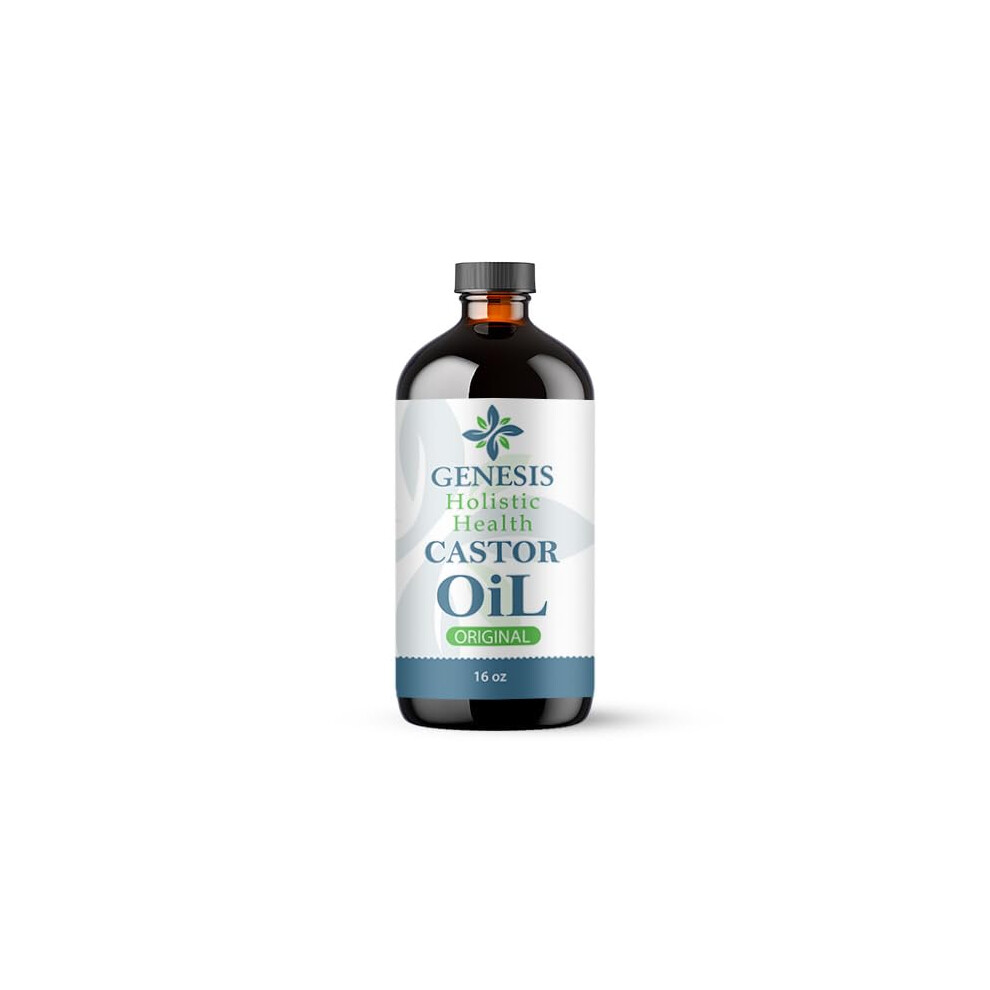 Genesis Holistic Hea Genesis Castor Oil Usda Certified Organic 100% Pure Cold Pressed Hexane Free. Stimulate Growth For Eyelashes Eyebrows Hair. Skin Moisturizer
