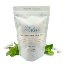 Tablet per collutori-Eco-friendly-friendly eco-friendly con nano-ha e t verde per respiro fresco e protezione dello smalto-124 compresse (ricarica)
