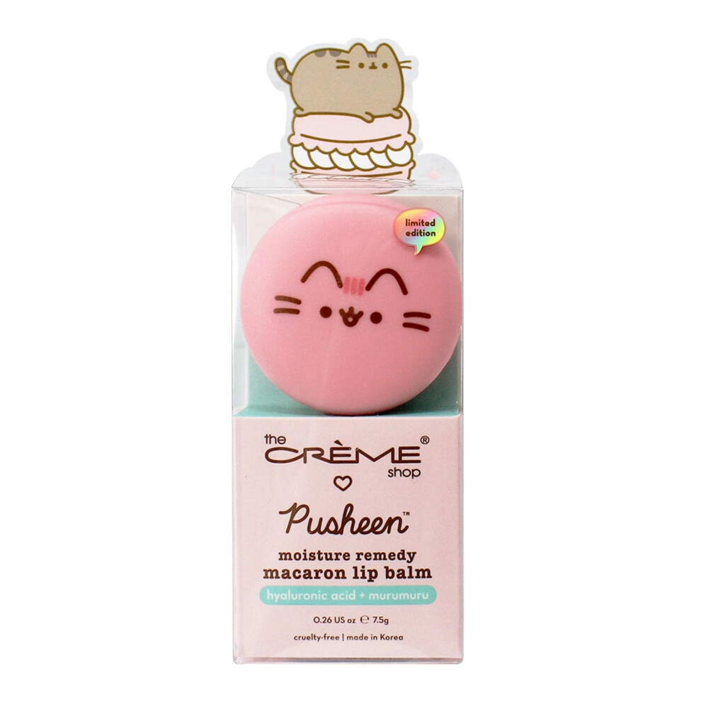 THE CRME SHOP X PUSHEEN Strawberry Dream Cute Macaron Lip Balm with Murumuru Seed Butter and Hyaluronic Acid for Hydration Vegan and Cruelty-Free-image-OPC-PHTG7W5-NEW