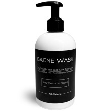 Bacne Wash: Ganz natrliche Akne-Behandlung fr den Rcken mit Aktivkohle, Jojobal, Teebauml, Neeml, Aloe Vera und Vitamin E Krper-Akne-Waschmi