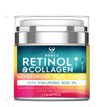 Retinol & Collagen Face Cream - Anti-Aging Moisturizer for Wrinkles & Fine Lines | Hyaluronic Acid & Peptides | Hydrates & Restores Skin Elastici