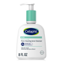 Cetaphil Gentle Clear Pore Clearing Acne Cleanser Foaming Gel Cleanser for Sensitive Acne-Prone Skin 8 Fl Oz Pump Bottle 2% Salicylic Acid G