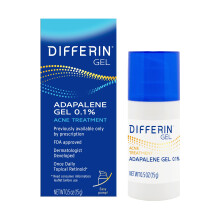 Differin Acne Behandeling Gel, 30 Dagen Voorraad, Retinoïde voor Gevoelige Huid, 0.1% Adapalene, 15g Pomp