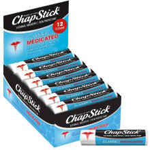 ChapStick Bulk Medicinsk Lip Balm 12-Pack - Ekstern smertestillende hudbeskyttende middel til trre lber og forklelsessr smertelindring 0,15 O