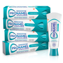 Sensodyne Pronamel Fresh Breath Enamel Toothpaste for Sensitive Teeth and Cavity Protection  Fresh Wave - 4 oz (4 Pack)