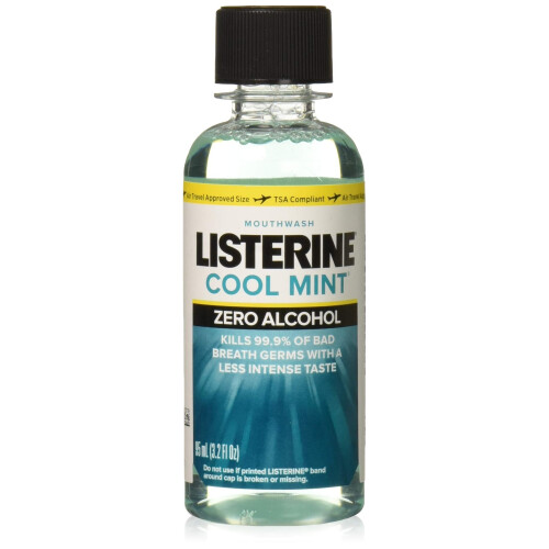 Listerine Listerine Cool Mint Zero Alcool Bash Bash 3,2 oz (paquet de 2)