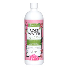 De La Cruz Rose Water Body Mist Refill sprej s ruovou vodou na oblicej, pokoku a vlasy 16 fl oz (1 lahvicka)