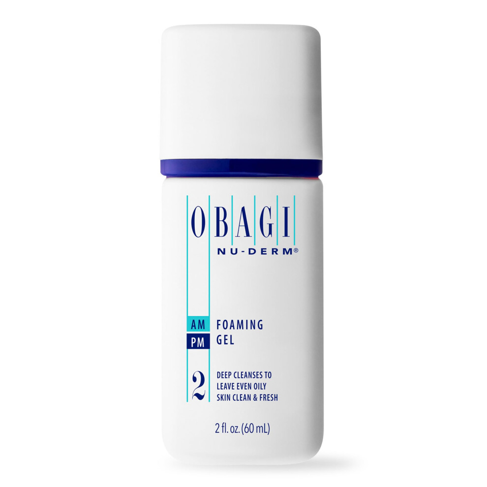 Obagi Nu-Derm Foaming Gel - Gel-Based Cleanser for Normal to Oily & Sensitive Skin - 2 oz  Travel Size