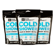 Duke Cannon Cold Shower Cooling Field Hndklder - 45 Pack Menthol-infunderet til jeblikkelig afkling Aloe Jojoba & Kamille individuelt pakket